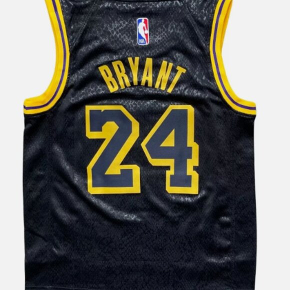 (YOUTH) Kobe Bryant BLACK MAMBA Los Angeles Lakers Jersey - Picture 2 of 4